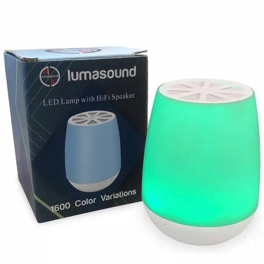 Lumasound Bluetooth Speaker W/ LED Lights Rechargeable Portable 1600 LED Wireles